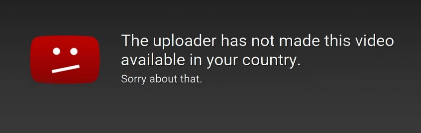 YouTube restricted video error message